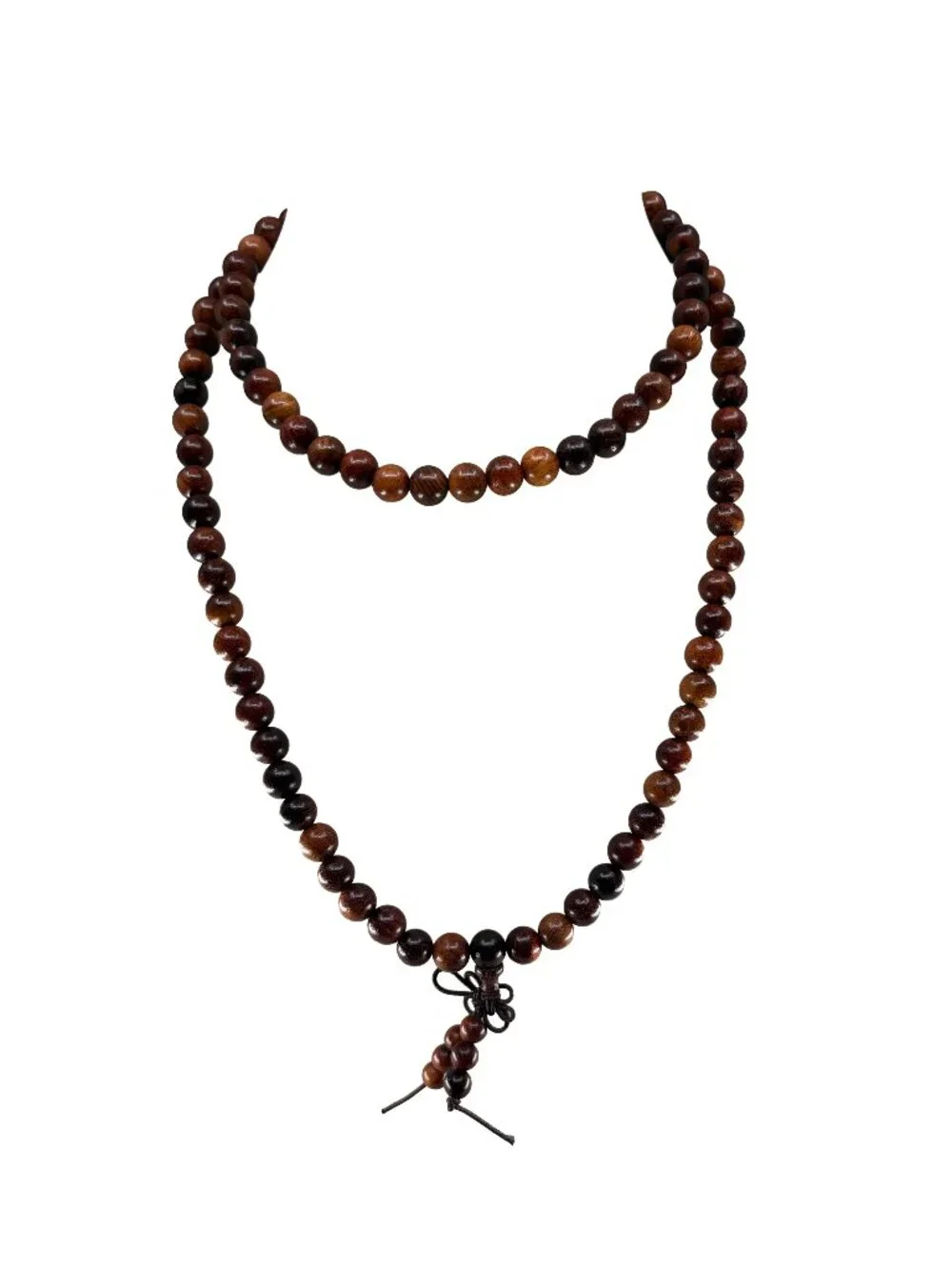 Natural Suanzhi Rosewood Mala Prayer 108 Beads 8mm Necklace Bracelet 32.8g